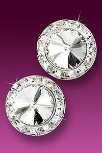 Rhinestone Earrings 20mm Pierced