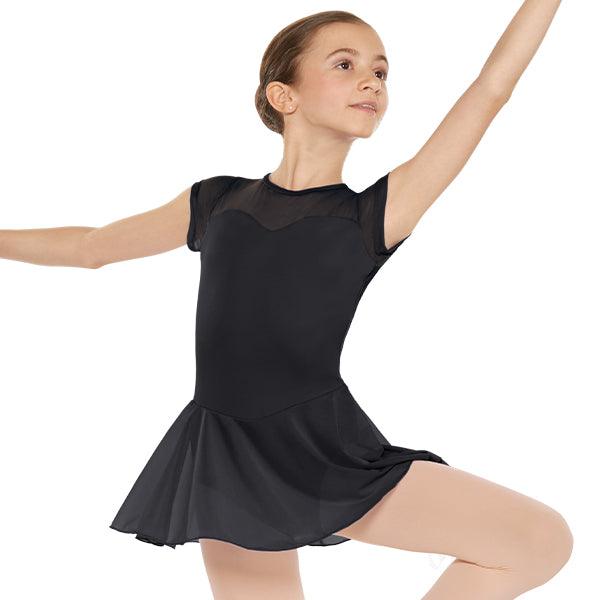 mesh dance dress Eurotard Girls Silhouette Mesh Sweetheart Dance Dress BLK / I