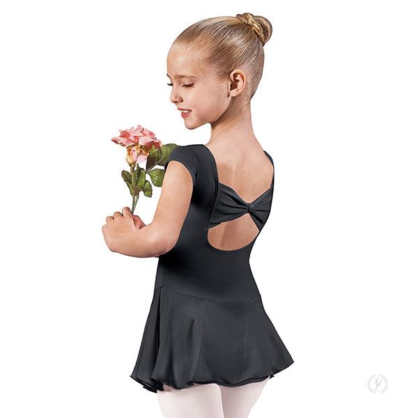 Eurotard Girls Microfiber Bow Back Cap Sleeve Dance Dress - Dance Gear Etc.