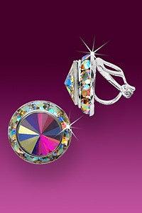 Rhinestone Earrings 15mm Clip