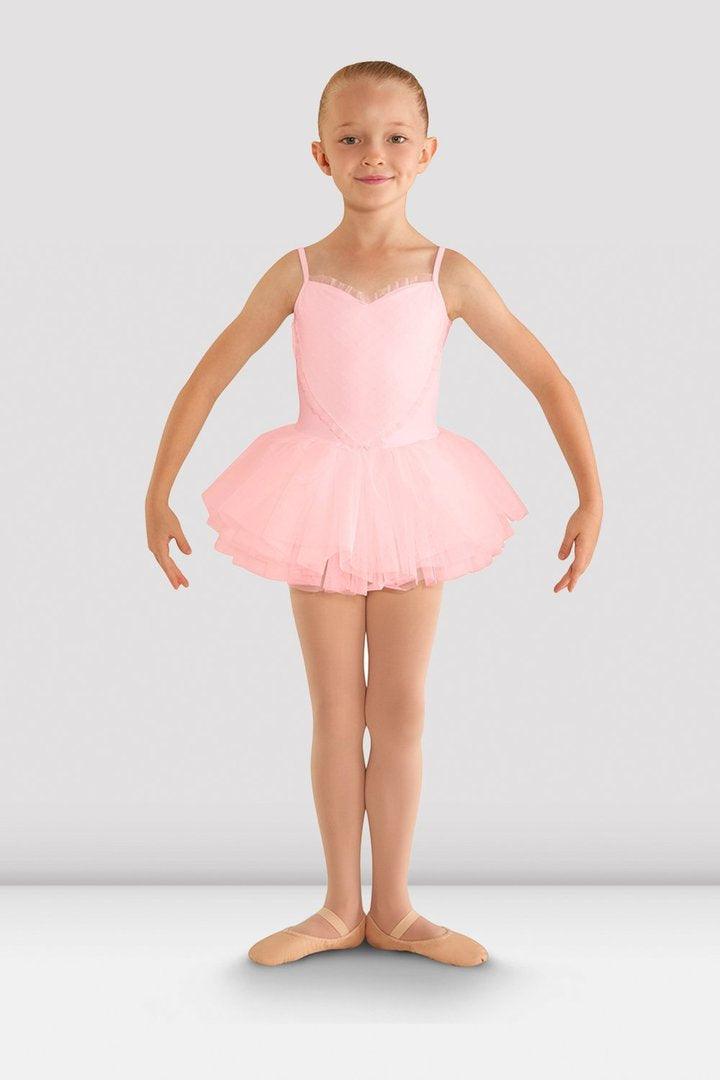 mesh tutu dress Bloch CL8168 Valentine Heart Mesh Camisole Tutu 6X-7 / Candy Pink