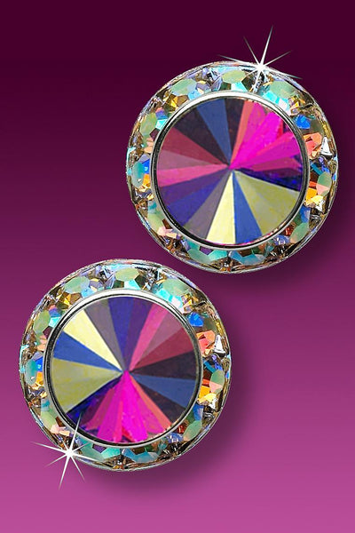 Rhinestone Earrings 20mm Pierced