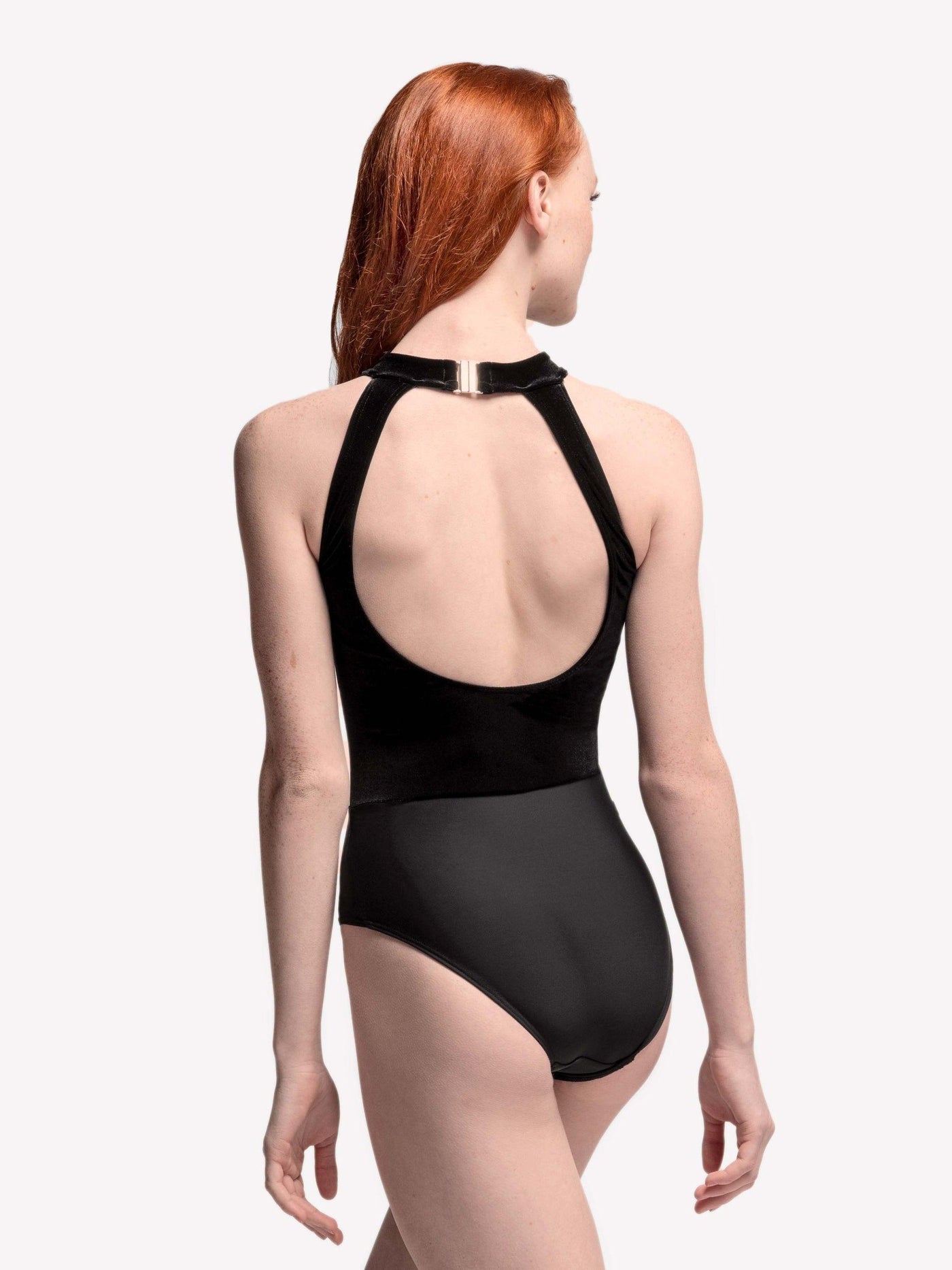 Eleve Elysa Halter Mock Neck Leotard
