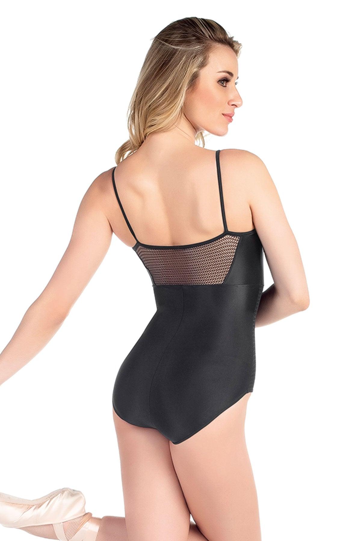 So Danca Adult camisole leotard with mesh cutout - Dance Gear Etc.