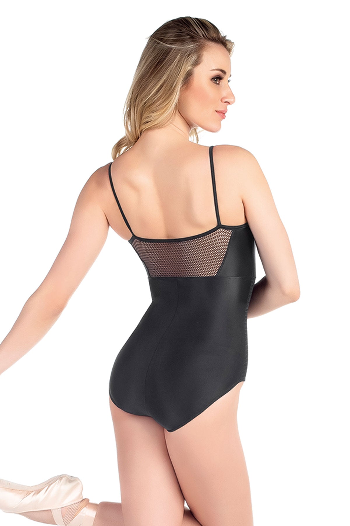 So Danca Adult camisole leotard with mesh cutout