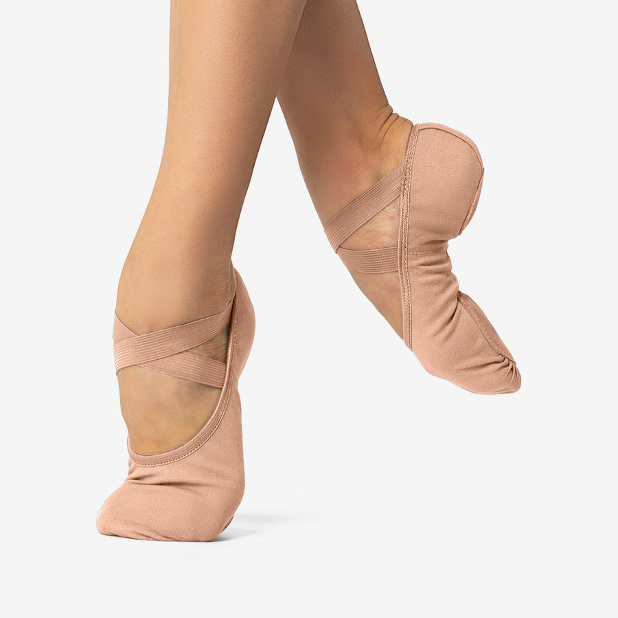 Só Dança Adult Stretch Canvas Ballet Shoes - SAND