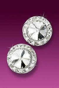 Rhinestone Earrings 17mm Pierced