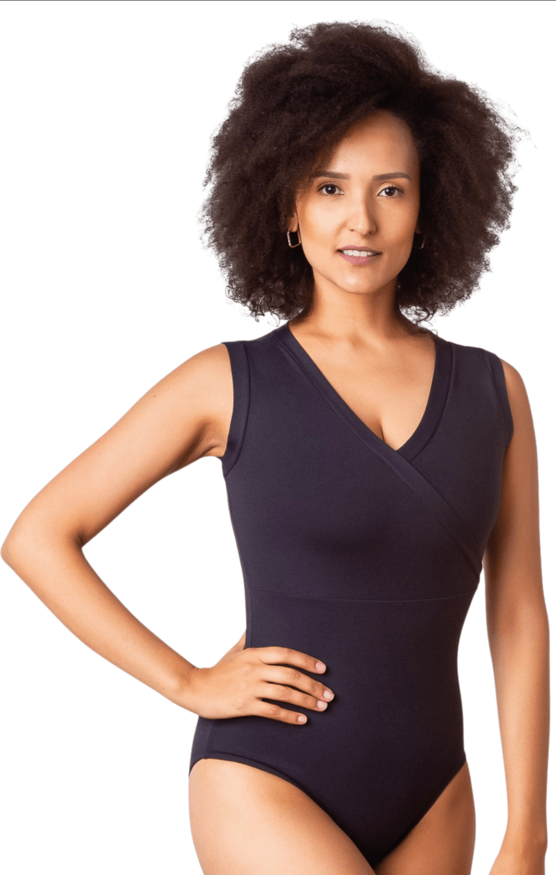 So Danca Adult Yvette Plus Size Mock Wrap Tank Leotard