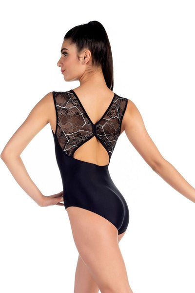 So Danca Adult Cap Sleeve Leotard with Mesh Cutouts