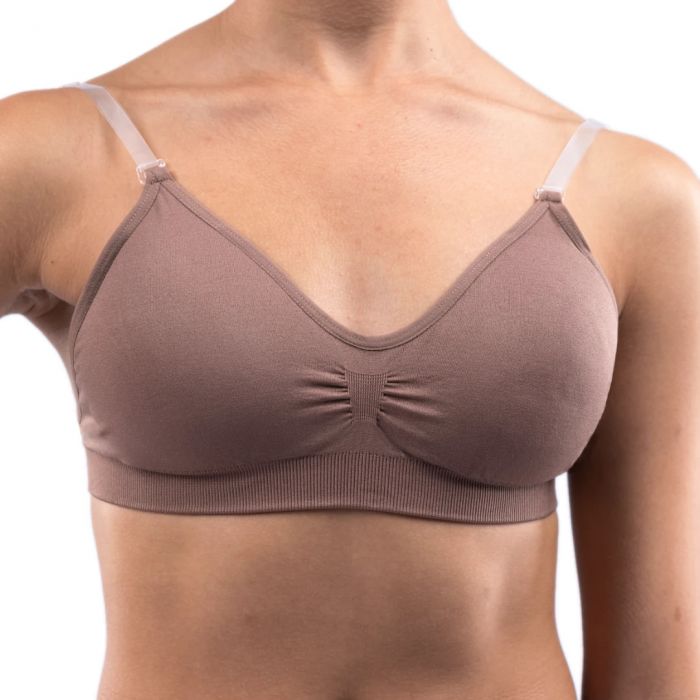 Silky Seamless clear bra top with adjustable traps - SBRA